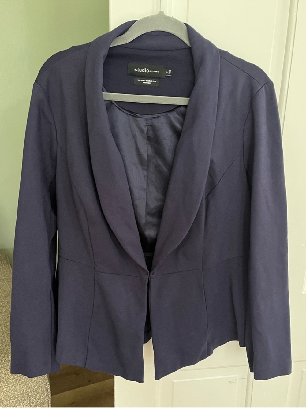 Studio by Torrid Navy Blue Ponte Knit Jacket